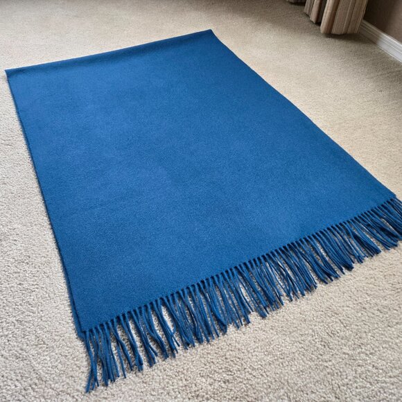 NWOT **TEAL** Cashmere Scarf Large Shawl Wrap - Picture 6 of 16